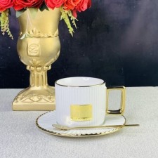 A cup with a saucer and a spoon Lenardi, 250 ml