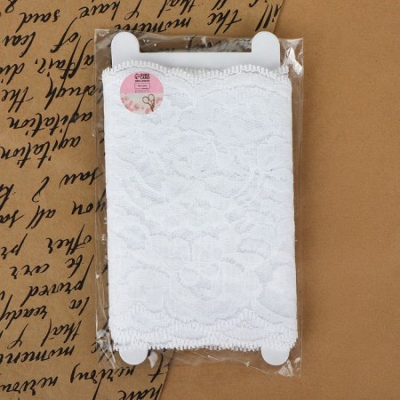 Capricon lace, 130 mm × 3 ± 0.5 m, white color-2
