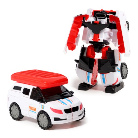Set of robots "Autobots", 2 pieces, green color, white-1
