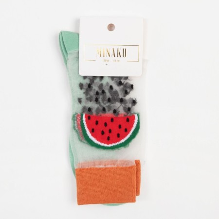 Women's socks minku "watermelon", size 36-39 (23-25 ​​cm)-6