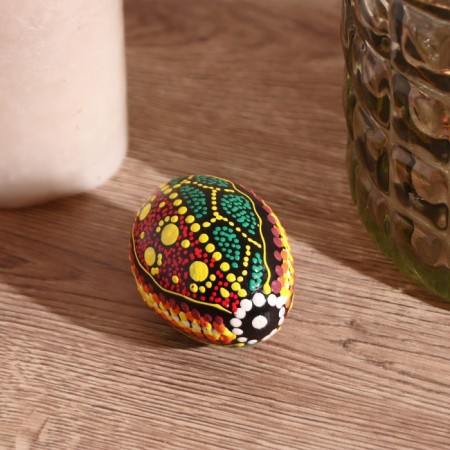 Musical instrument Marakas "Egg with a pattern - point painting" 7x5x5 cm