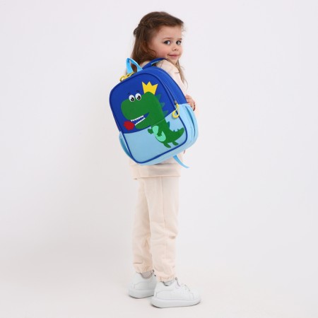 Baby backpack on lightning, blue/blue color