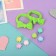Hair Set "Sonya" (2 elastic bands, 6 crabs 1.1 cm) bows Strips of flowers, mix