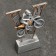 Stele "Motorsport: motorcyclist" 18x13x4cm