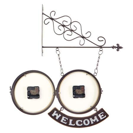 Wathered double-sided watches, on the suspension "WelCome", smooth move, D-20 cm, 55 x 36 cm, 1 aa-5