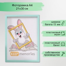 Фоторамка пластик 21х30 см 3 серия, бирюза