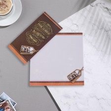 Открытка-евро "С Днём Рождения!" коричневый фон, 11х21,5 см