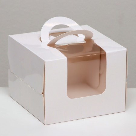 Bearbox under the Bento-Port with a window, white, 13.5 x 13.5 x 10 cm