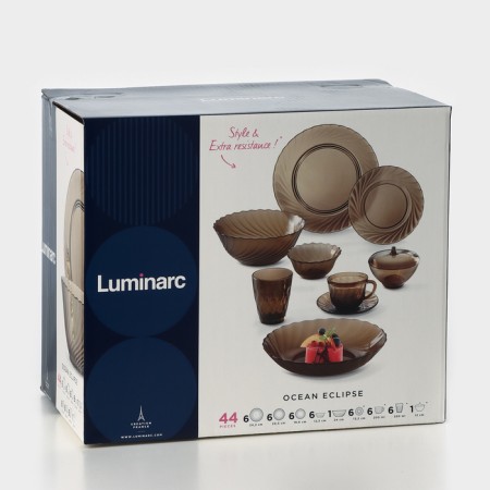 Gaded -glass set Ocean. Eclipse, 45 items, brown color-16
