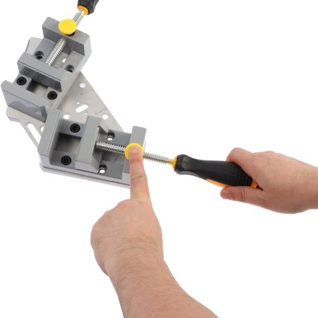 Corner striped reinforced tundra, metallic, two clamps 90 and 180 °, 2k handle, 70 mm 107021-11