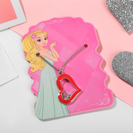 Children's pendant "chosen" heart, color mix, 40 cm-2
