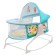 Musical cradle for newborns, blue color