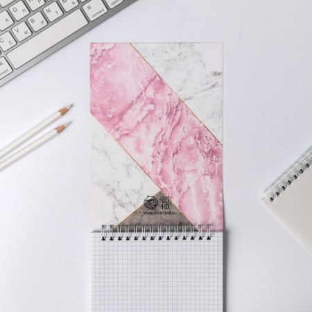 Notebook with embossing on the crest A5, 40 l "marble"-2