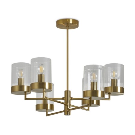 Suspended lamp Freya Fr5426PL-06BS CLIP, 500x500 mm, E14, 6x40W, brass color-1