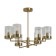 Suspended lamp Freya Fr5426PL-06BS CLIP, 500x500 mm, E14, 6x40W, brass color