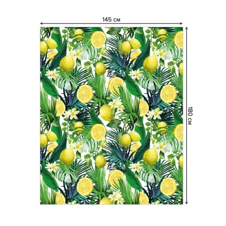 Tables on the table "Lemons and tropics", rectangular, oxford, size 145x180 cm-1