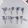 Artificial plant for creativity "chicory" set of 8 pcs violet 10 cm