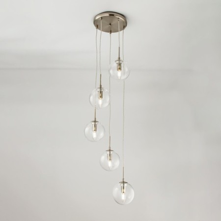 Suspended lamp Citilux "Tommy" CL102051, 36x36x56 cm, 5x40W, E14, gray color-4