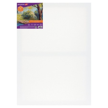 Canvas on the subframe Brauberg Art Debut, 50 x 70 cm, 280 g/m2, soil, 100% cotton, fine grain (191646)