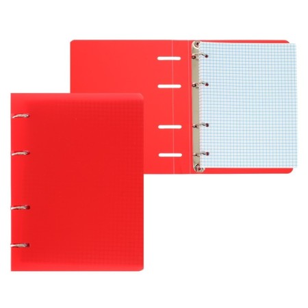 A notebook on rings A5 80 sheets in Calligrata Calges Red, plastic cover, OFSET MIX OFSET (2 colors)-3