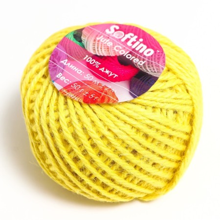 Yarn 100% juts "Softino Jute Colored" 50m ± 2m light yellow 50 g