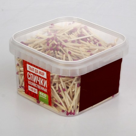 Lux matches with a full of 1100pcs. PET container FESCO MIX-2