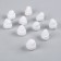Knitted hat knitted, set 10 pcs., White color