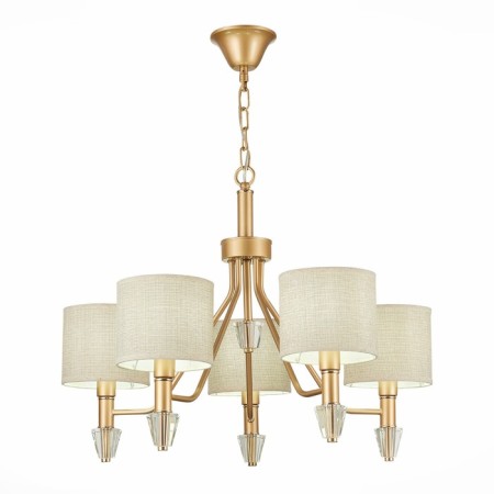Suspended EVOLUCE lamp. Sle107003-05. VILEDE. 5x40 watts, E14, 61x61x46 cm, golden color