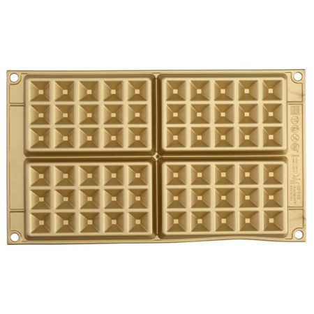 Waffel Classic waffle form, silicone, gold-5