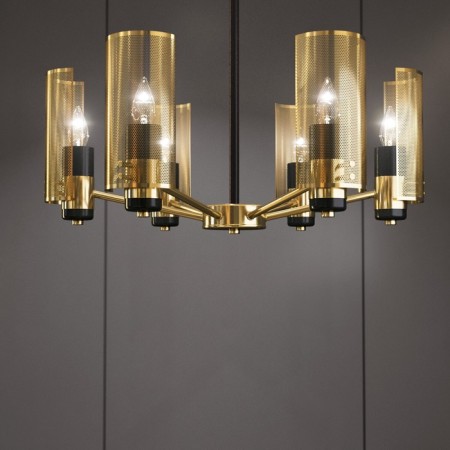 Ceiling chandelier with metal ceiling Grino, 60W, E14, 60x60x45 cm-2