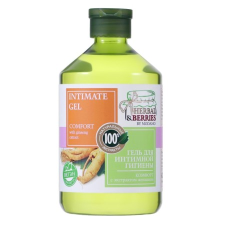 Gel for intimate hygiene comfort with ginseng extract "Herbal & Berries" by Modamo 500ml