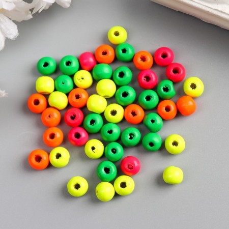 Beads for creativity tree "Balls Color Neon" set 10 g d = 0.8 cm