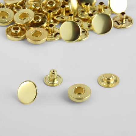 Installation button, alpha (S-shaped), d = 15 mm, gold color-1