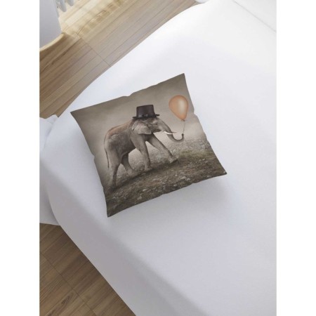 Decorative pillowcase "Elephant with a ball", on a zipper, size 45x45 cm-1