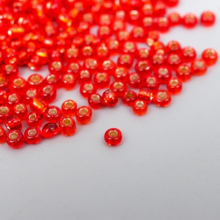 12/0 round beads in the bottle "red" transparent-color 20 g-2