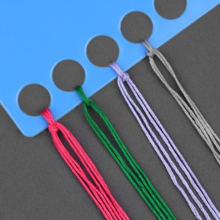 Organizer for muline threads for 20 colors, 19 × 8 cm, blue color-2