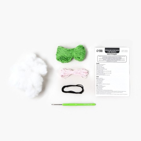 Crochet kit. Amigurumi: DIY soft toy "Frog", 8 cm-3