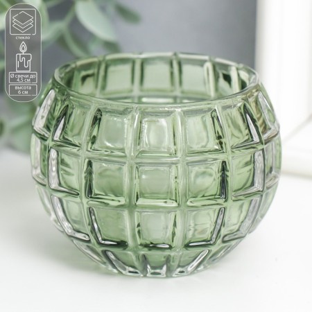 Glass "Bogok" D-4.5 cm emerald 7.5x7.5x6 cm