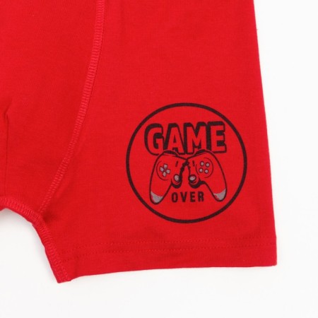 Panties for a boy (boxers), red color, height 128 cm-1