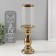 Ceramics candlestick, glass for 1 candle "Master" d = 8 cm gold 9.5x9.5x32 cm