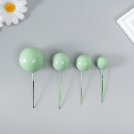 Decor for creativity "Mint balls" d = 2; 3; 3.5 and 4 cm set 20 pcs-2