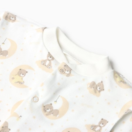 Overalls with closed handles, milk color, height 62 cm-1