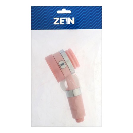 Shower watering can Zein Z3549, D = 60 mm, 3 modes, with rubber brushes, gel compartment, pink-8