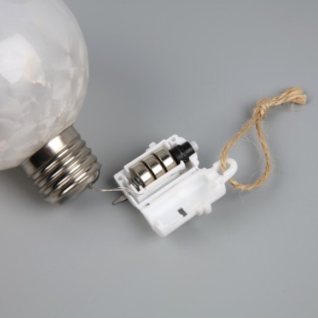 Christmas ball "Bright ball" d = 8 cm, 5 LED, LR44x3 (in the compartment), glow warm white-2