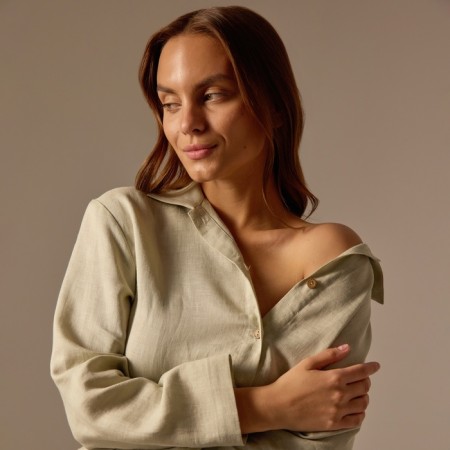 Female featherbone (shirt and trousers) SL Home p. L, light green-1
