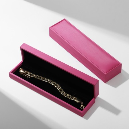 Case for bracelet/chain/watch "Quadro" classic, 22 × 5.5, color pink fuchsia-1