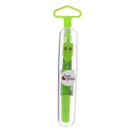 Metal compass in a plastic tube with a protective cap