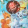 Box for confectionery products with PVC lid "Bunny and Squirrel", 10.5 x 21 x 3 cm, New Year