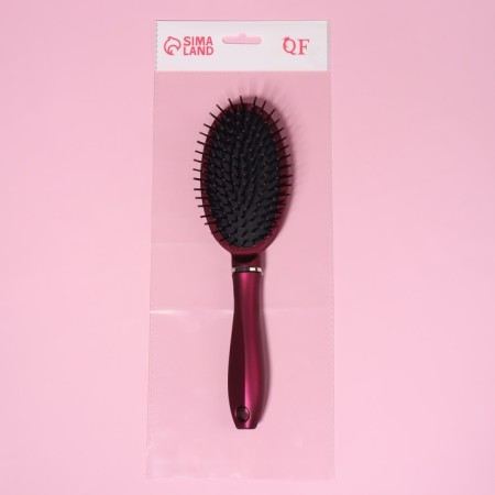 Comb massage, rubberized pen, 7 × 24 cm, purple color-3