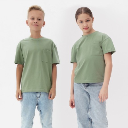 T -shirt for the boy Minaku, Khaki color, height 164 cm-1